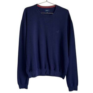 Faconnable 100% Cotton Crewneck Sweater in Blue - L